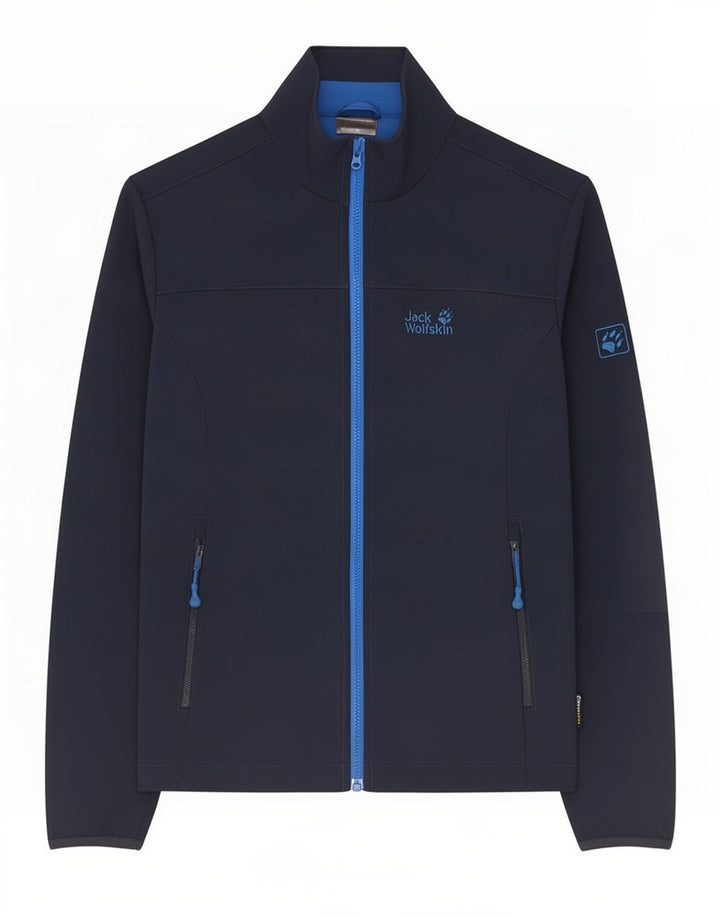 Jack Wolfskin Mens Tracksuit Top Jacket UK 36/38 Medium Navy Blue Polyester
