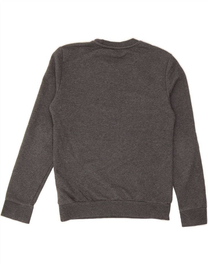ADIDAS Womens Graphic Sweatshirt Jumper UK 10 Small Grey Cotton Vintage Adidas and Second-Hand Adidas from Messina Hembry 