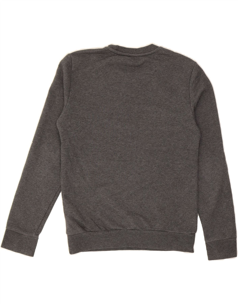ADIDAS Womens Graphic Sweatshirt Jumper UK 10 Small Grey Cotton Vintage Adidas and Second-Hand Adidas from Messina Hembry 