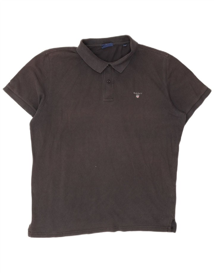 Gant Mens Regular Polo Shirt XL Grey Cotton