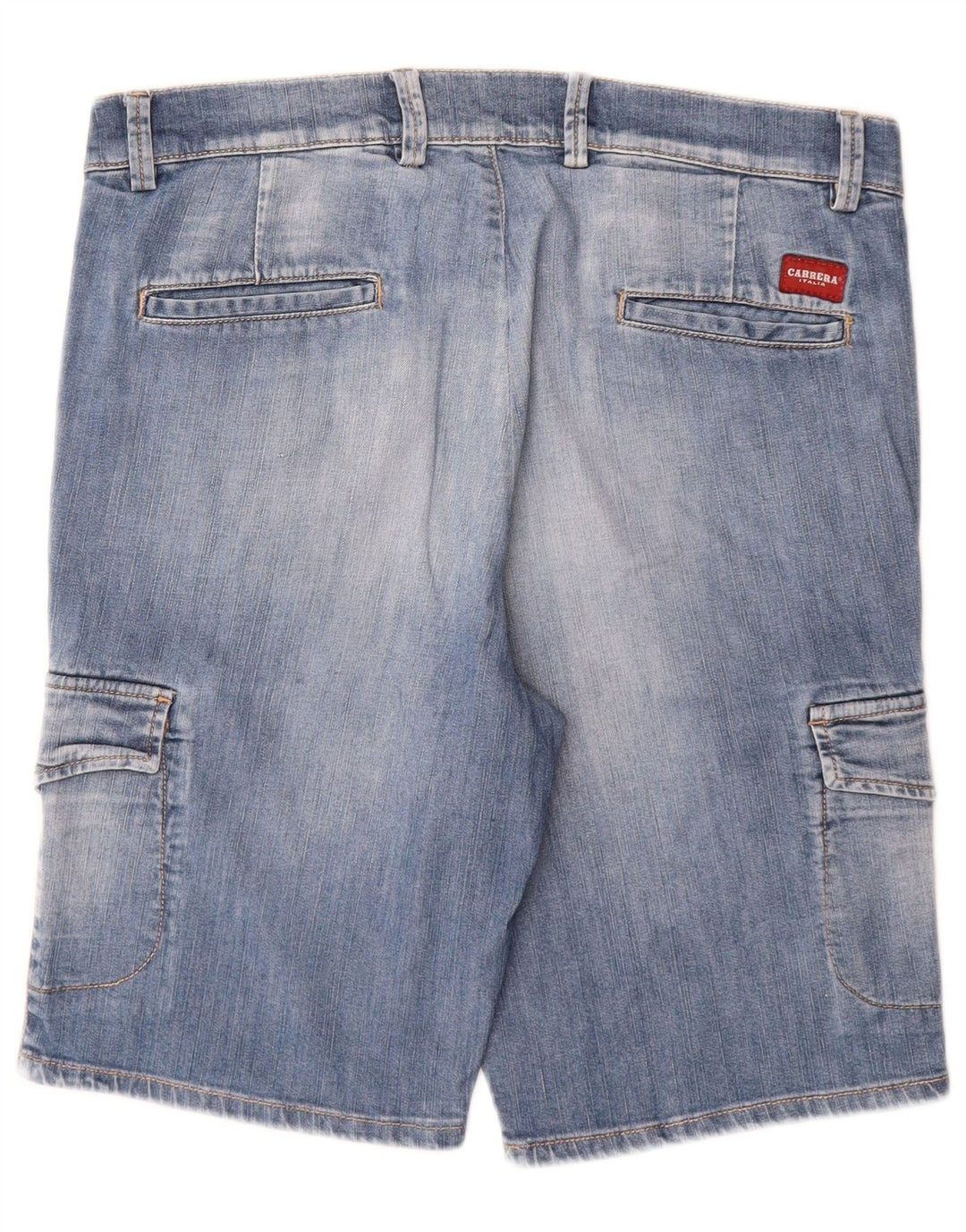 CARRERA Mens Cargo Denim Shorts W34 Large Blue Cotton