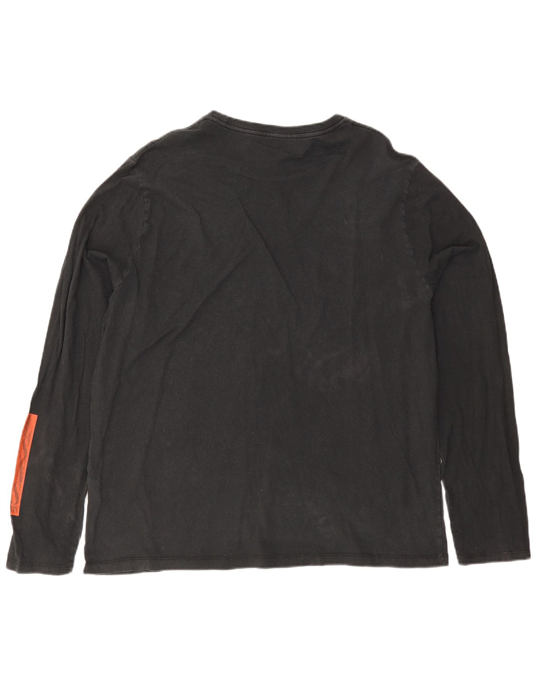 All Saints Mens Relaxed Fit Top Long Sleeve 2XL Black Colourblock