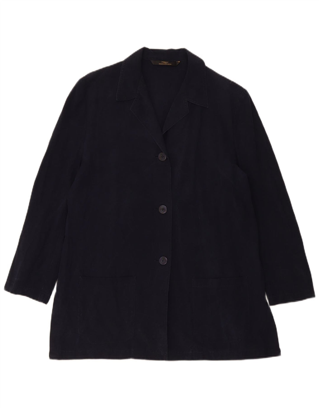 Marks & Spencer Womens St. Michael Blazer Jacket UK 14 Large Navy Blue
