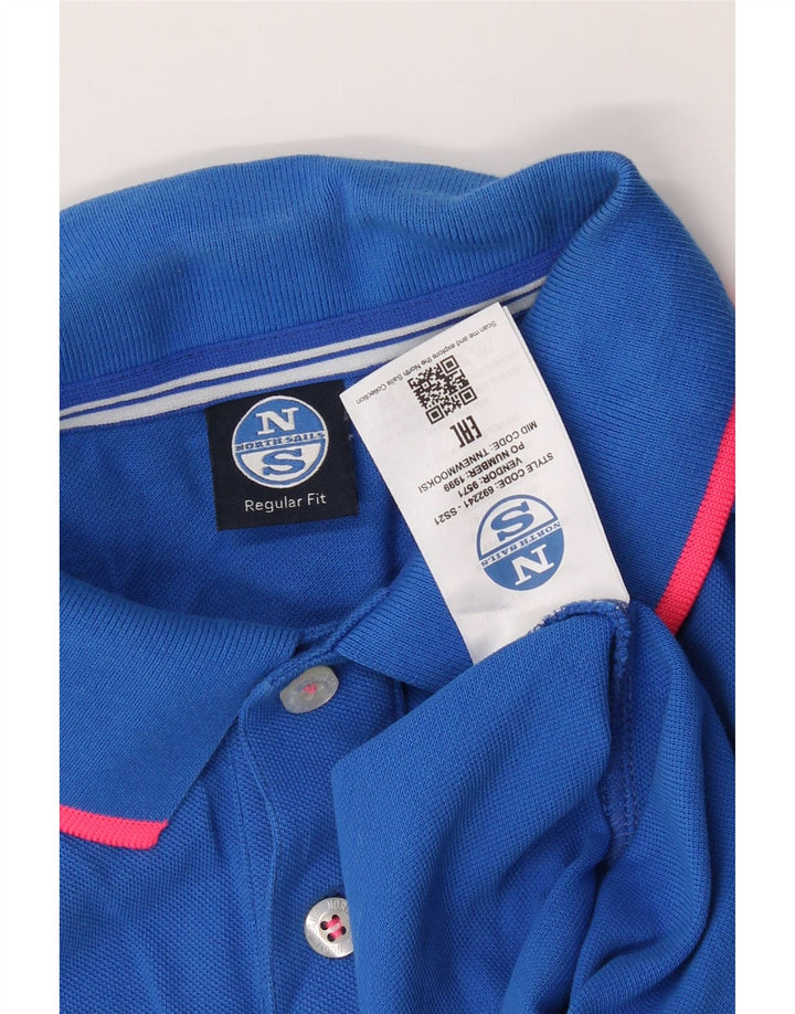 NORTH SAILS Mens Regular Fit Polo Shirt Medium Blue Cotton Vintage North Sails and Second-Hand North Sails from Messina Hembry 