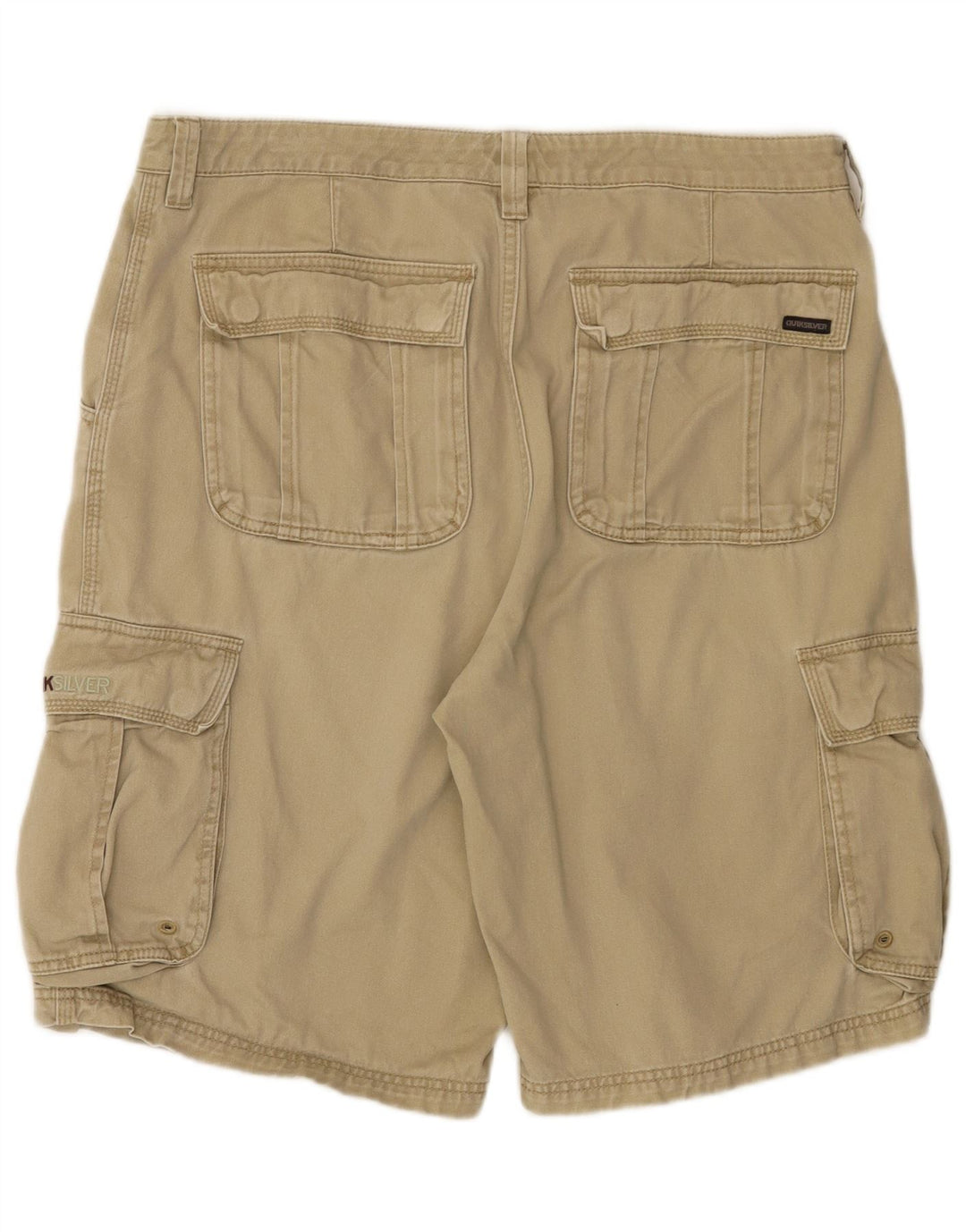 Quiksilver Mens Cargo Shorts W34 Large Khaki Cotton