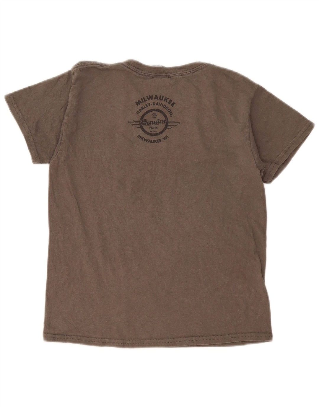 Harley Davidson Womens Graphic T-Shirt Top UK 10 Small Grey Cotton