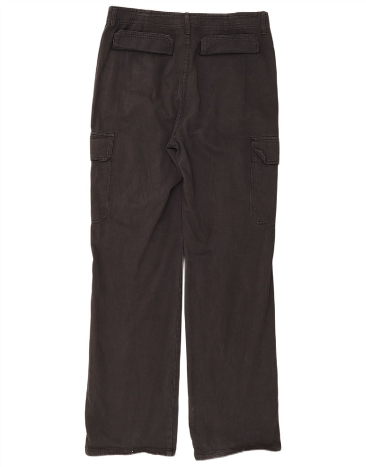Zara Mens Straight Cargo Trousers EU 42 Large W32 L32 Grey