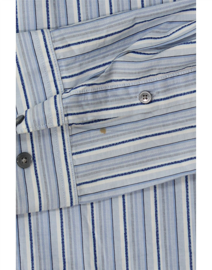 CALVIN KLEIN Mens Modern Fit Shirt 2XL Blue Striped Cotton
