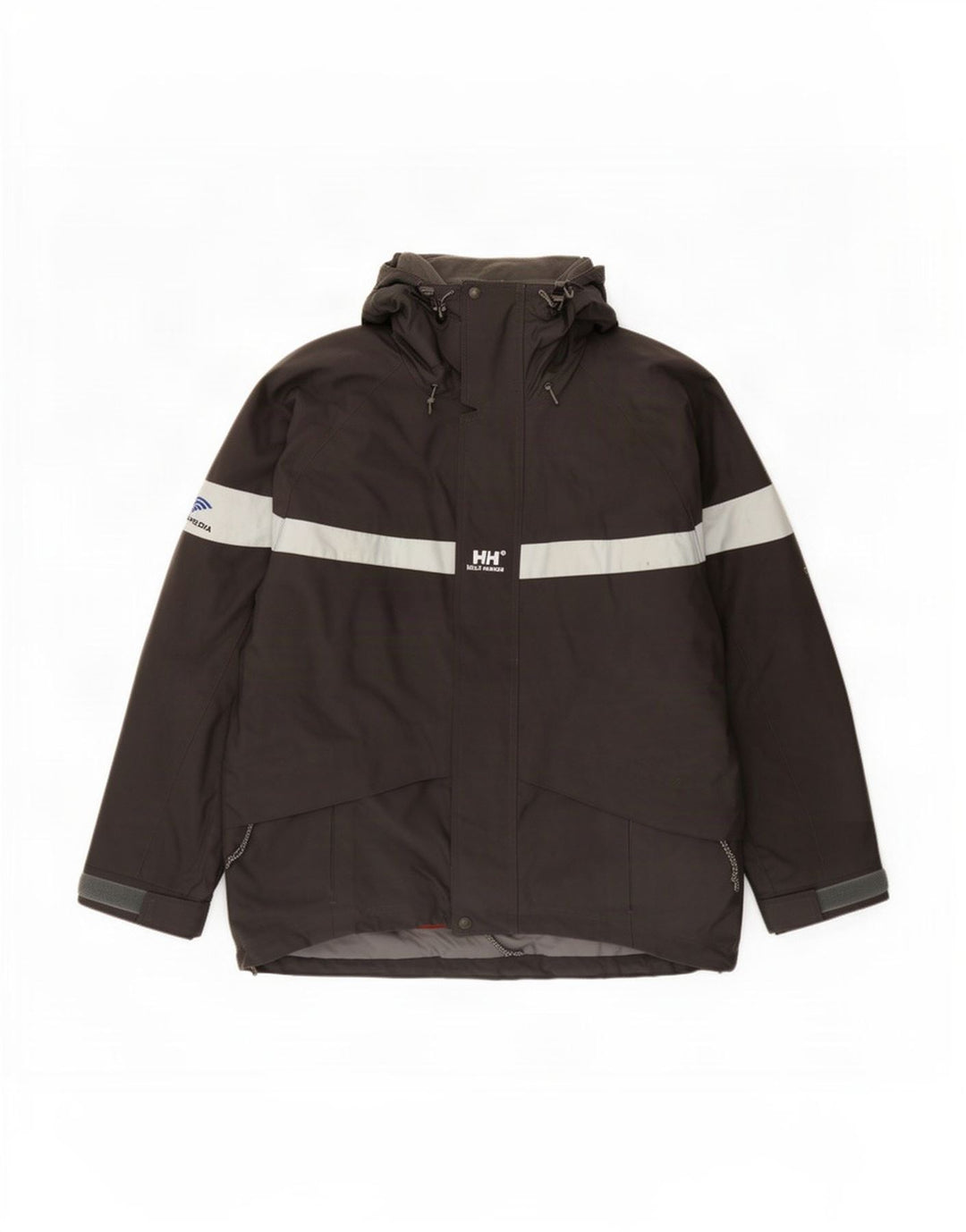 Helly Hansen Mens Hooded Windbreaker Jacket UK 38 Medium Grey Colourblock