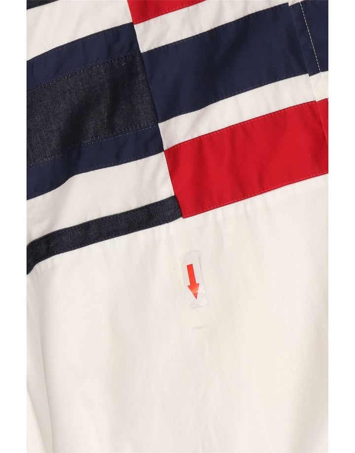 Harmont & Blaine Mens Shirt Large White Colourblock Cotton