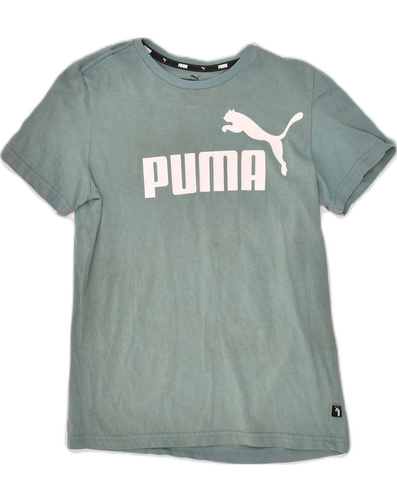 PUMA Boys Graphic T-Shirt Top 13-14 Years Grey Cotton | Vintage Puma | Thrift | Second-Hand Puma | Used Clothing | Messina Hembry 