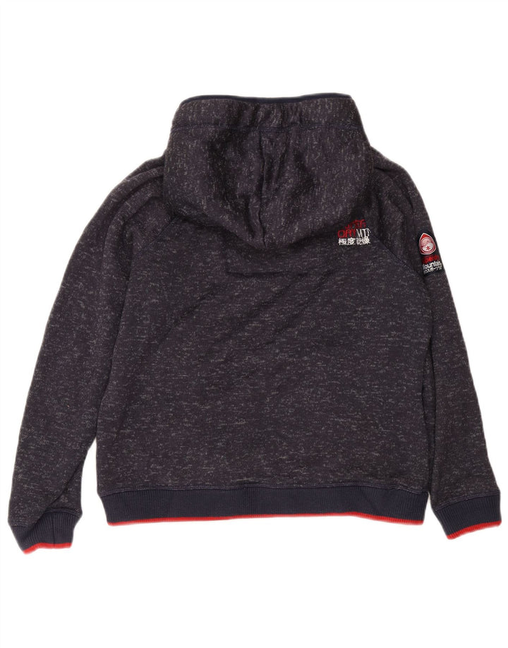 Superdry Womens Hoodie Jumper UK 18 XL Navy Blue Flecked Polyester