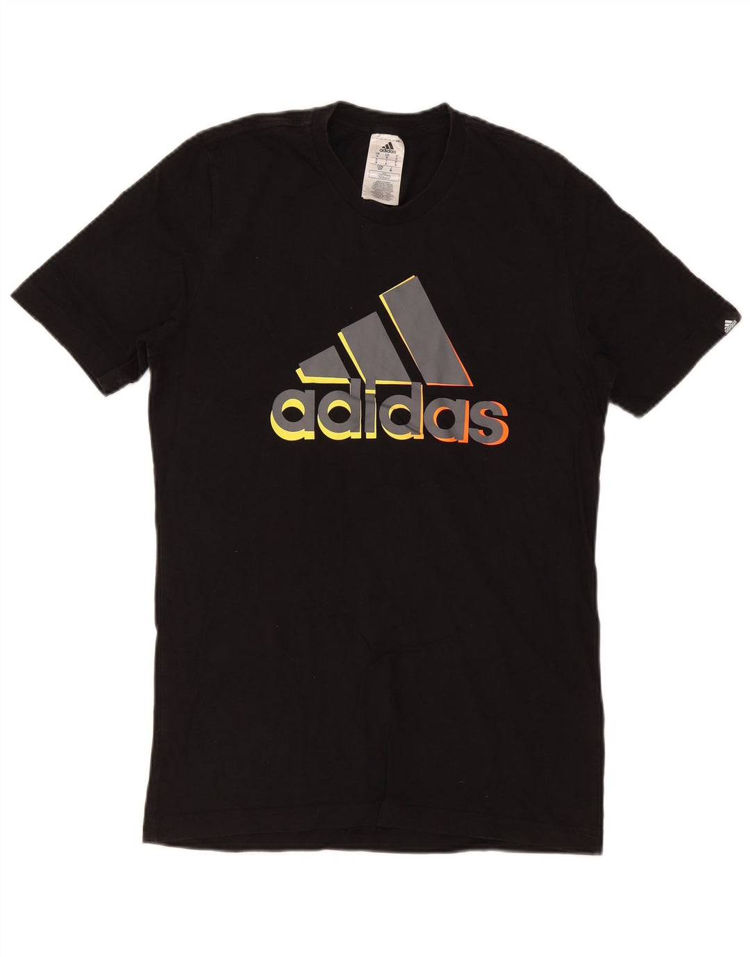 Adidas Mens Graphic T-Shirt Top Small Black Cotton