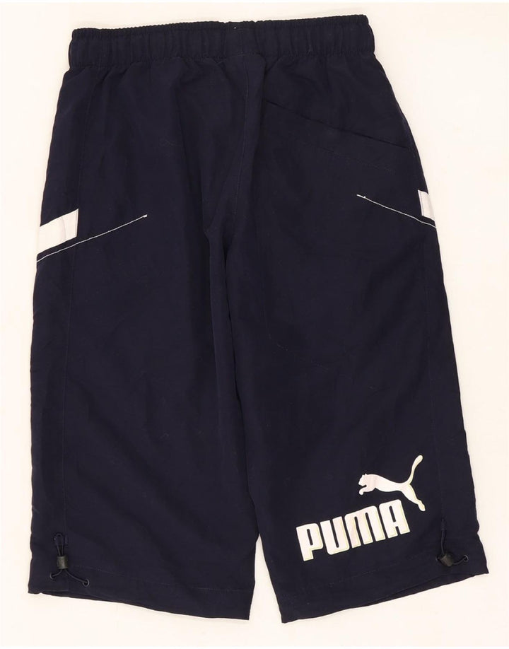 PUMA Mens Graphic Sport Shorts XS  Navy Blue Colourblock