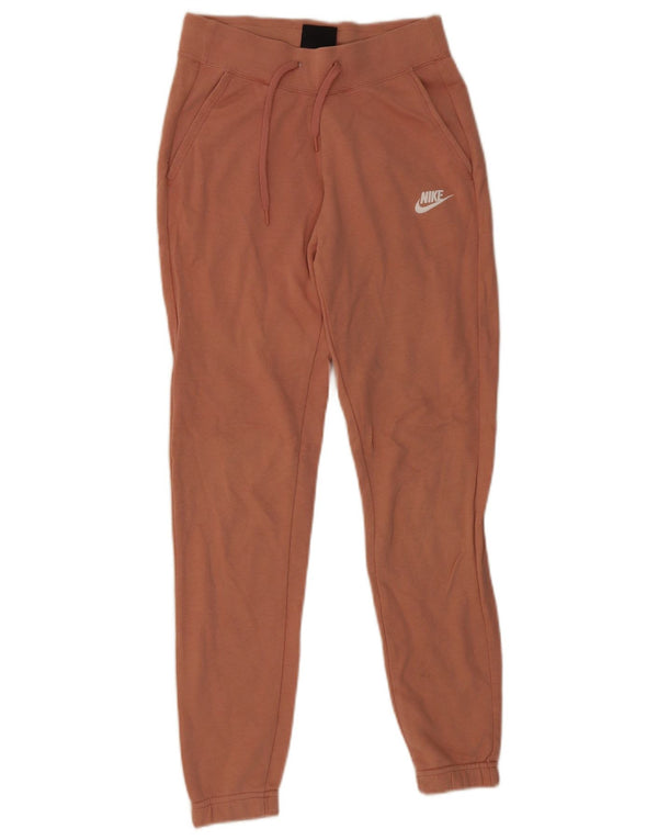 NIKE Womens Tracksuit Trousers Joggers UK 6 XS  Pink Cotton