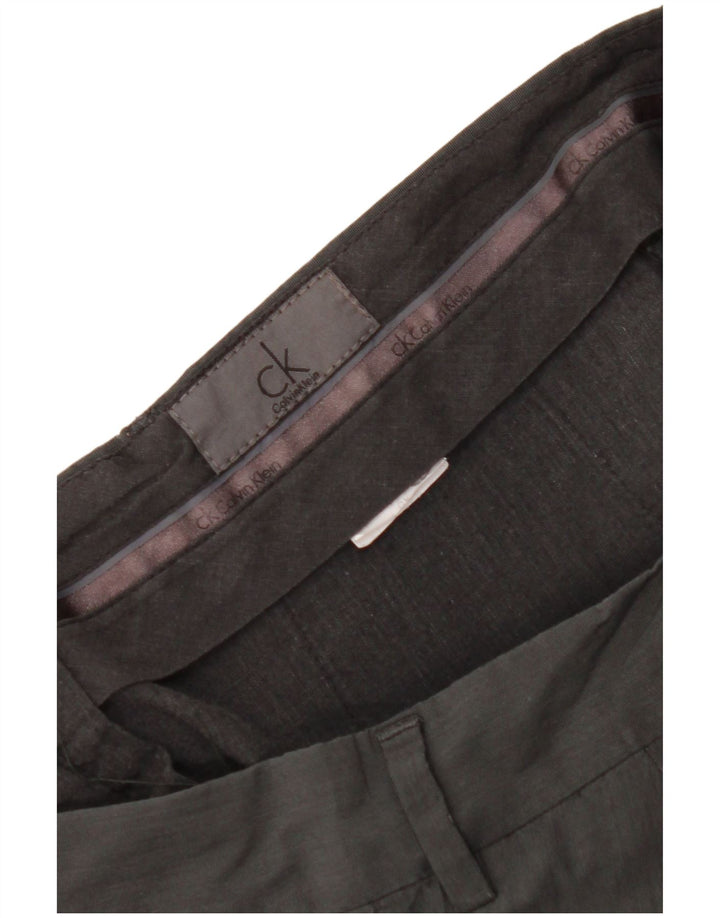 CALVIN KLEIN Mens Slim Chino Trousers W32 L28 Grey