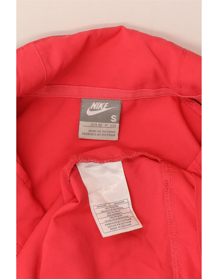 Nike Womens Tracksuit Top Jacket US 4/6 Small Pink Colourblock Polyester
