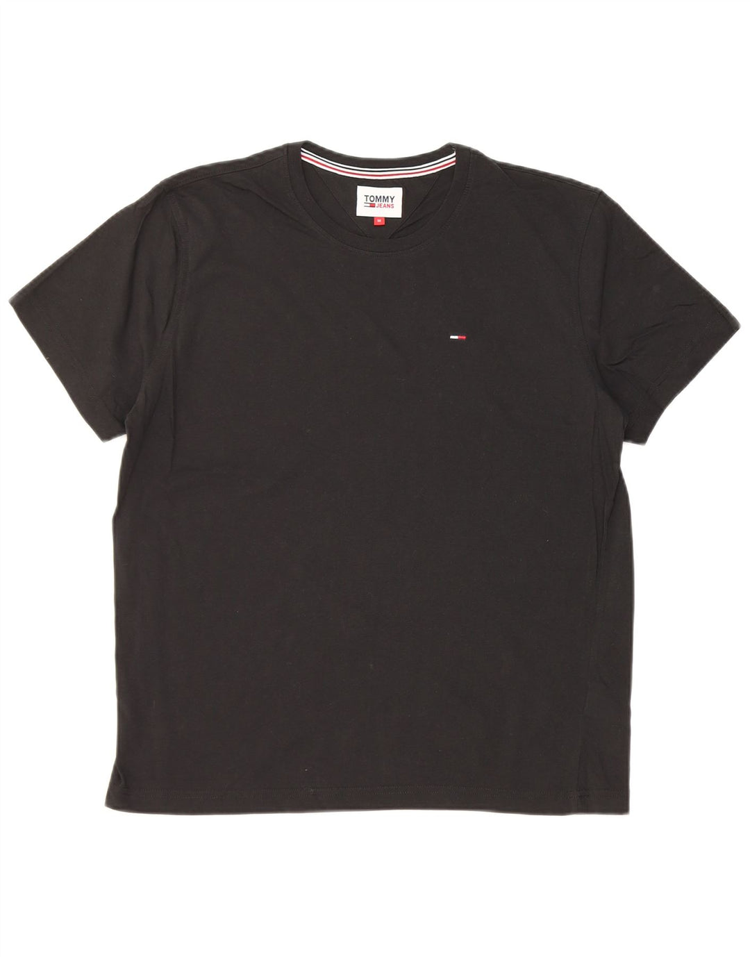 Tommy Hilfiger Mens T-Shirt Top Medium Black Cotton