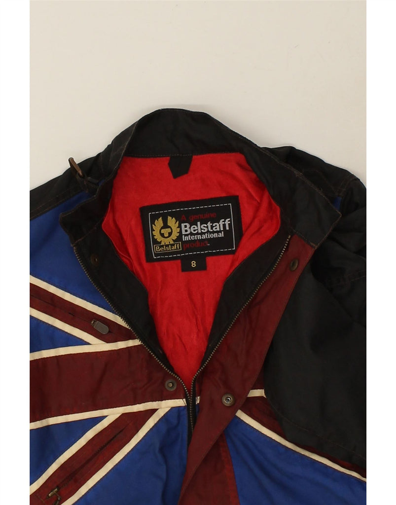 BELSTAFF Boys England Graphic Bomber Jacket 7-8 Years Black | Vintage Belstaff | Thrift | Second-Hand Belstaff | Used Clothing | Messina Hembry 