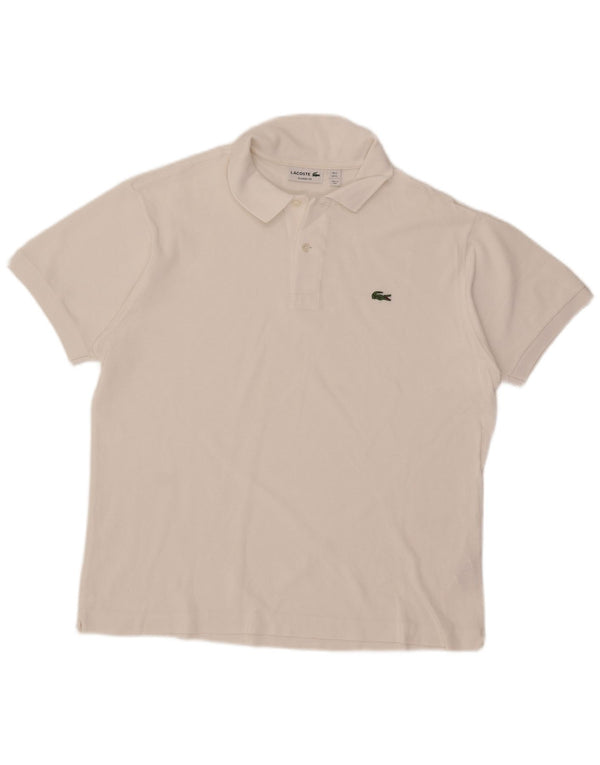 Lacoste Mens Classic Fit Polo Shirt Size 6 XL White Cotton