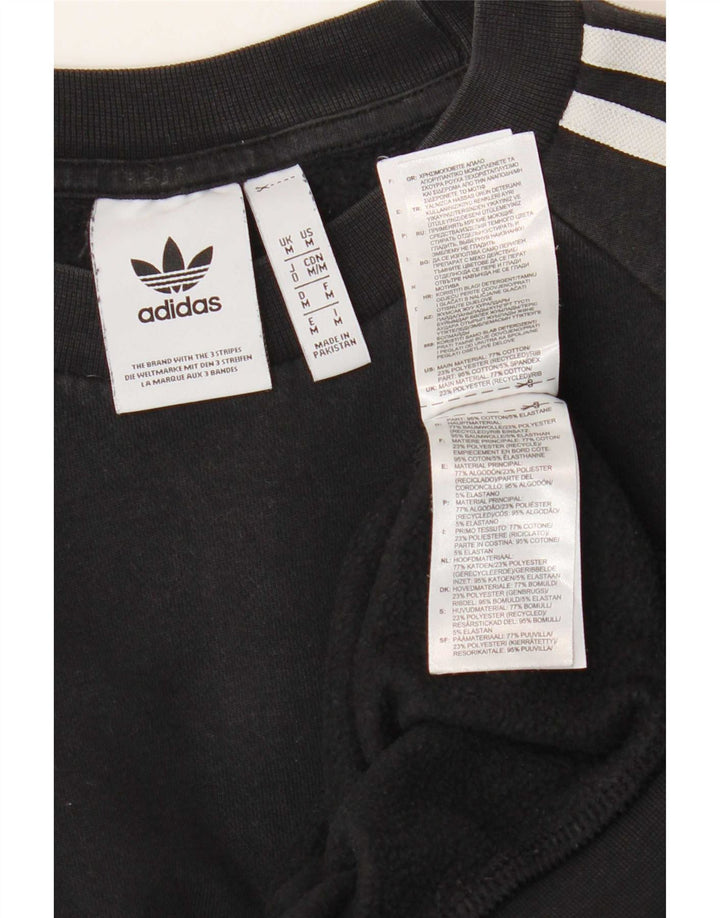 Adidas Mens Sweatshirt Jumper Medium Black Cotton