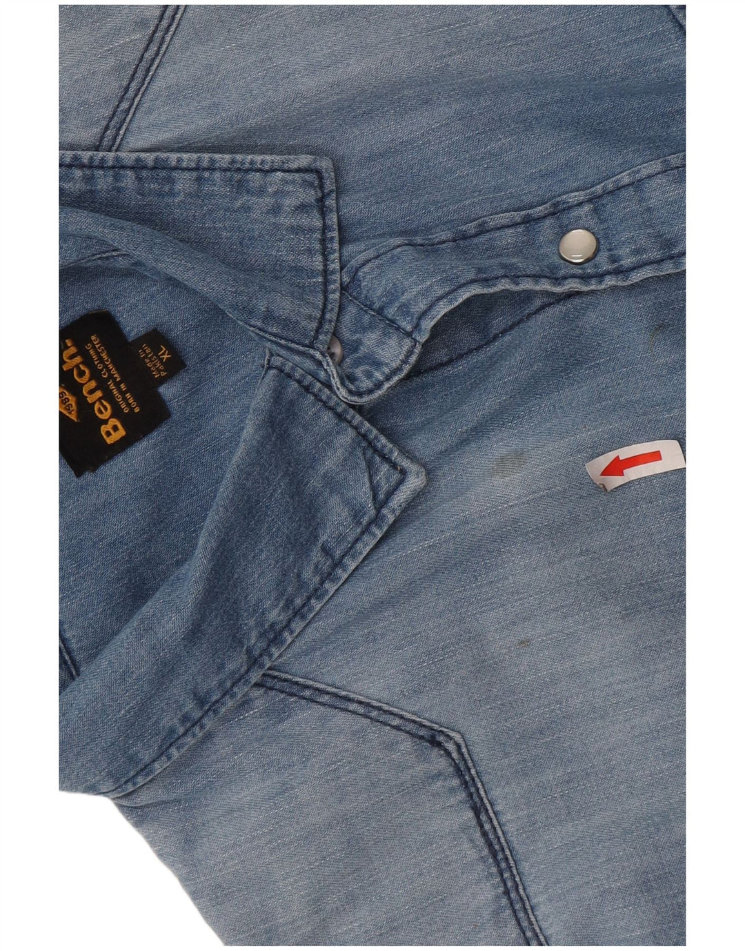 Bench Mens Denim Shirt XL Blue Cotton