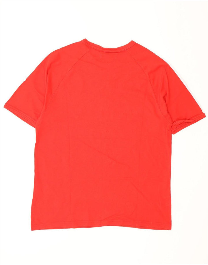 Adidas Mens T-Shirt Top Large Red Cotton