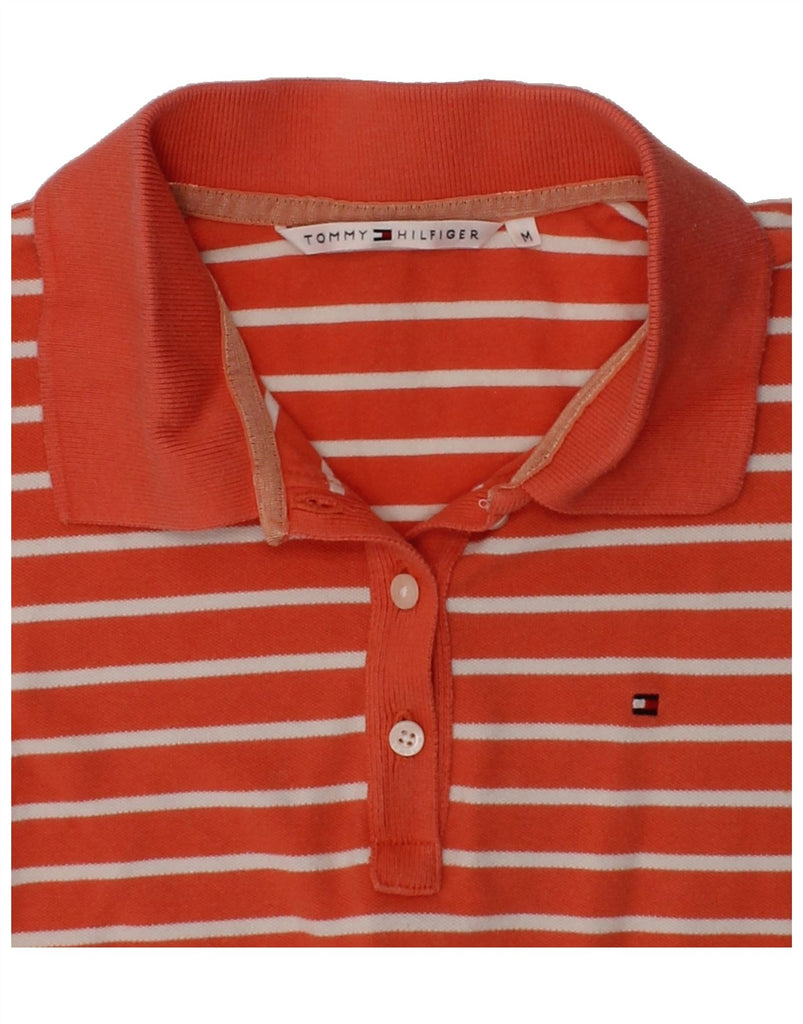 TOMMY HILFIGER Girls Polo Shirt 12-13 Years Medium Red Striped Cotton | Vintage Tommy Hilfiger | Thrift | Second-Hand Tommy Hilfiger | Used Clothing | Messina Hembry 