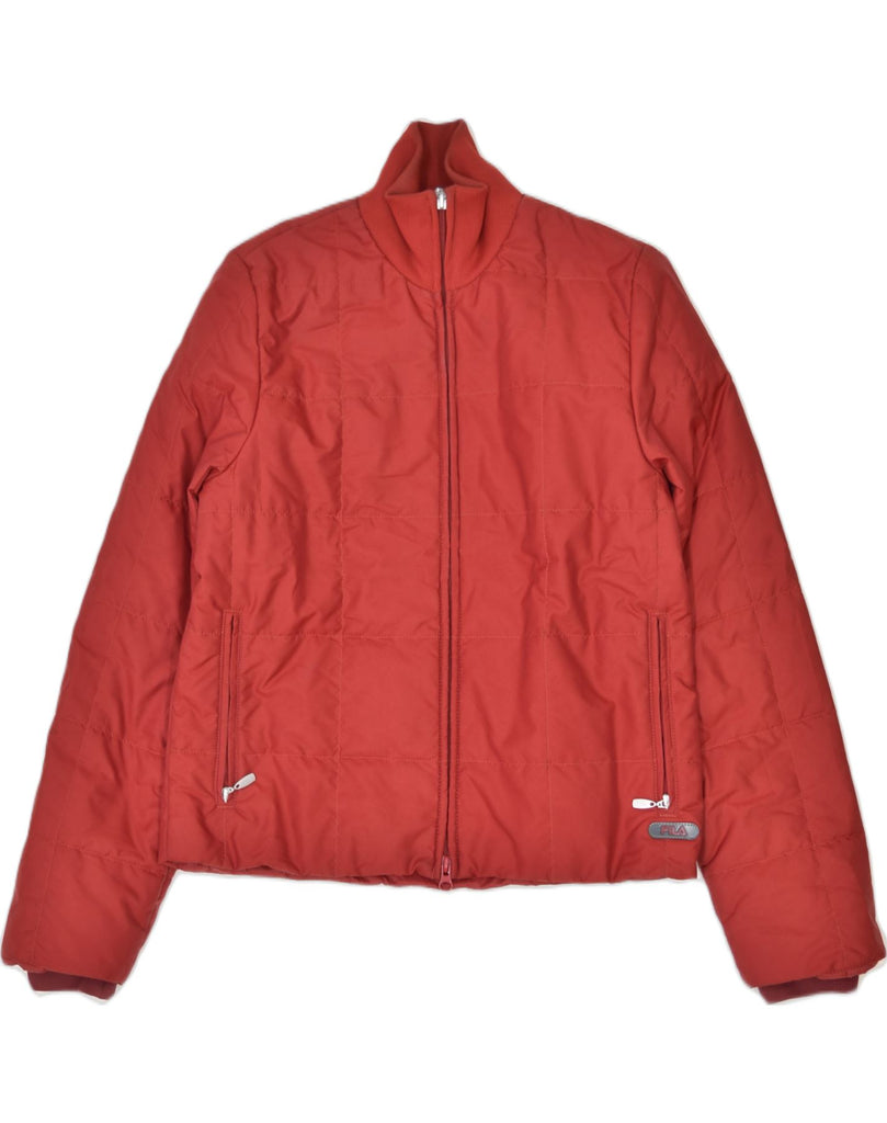 FILA Womens Padded Jacket IT 42 Medium Red Polyester | Vintage | Thrift | Second-Hand | Used Clothing | Messina Hembry 
