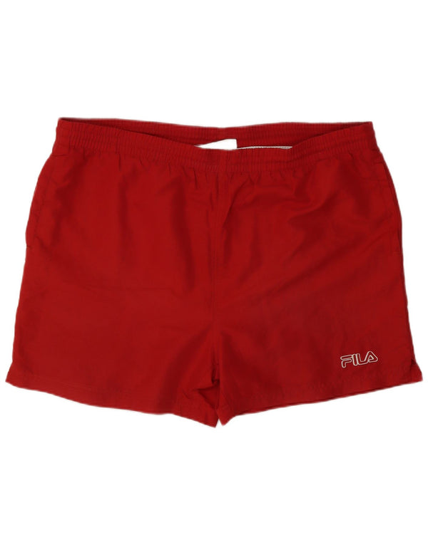 Fila Mens Swimming Shorts Medium  Red Polyester