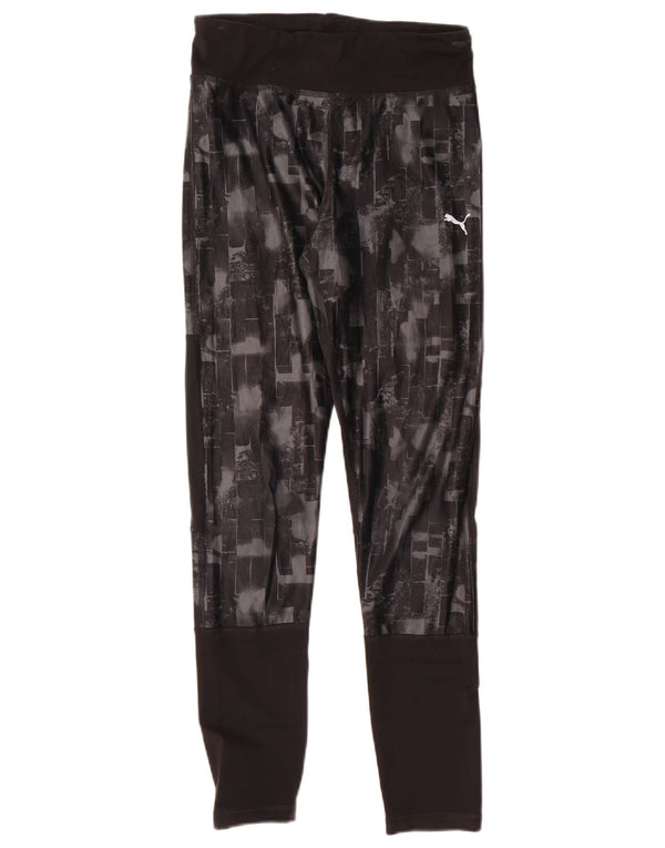 Puma Girls Leggings 13-14 Years  Black Geometric