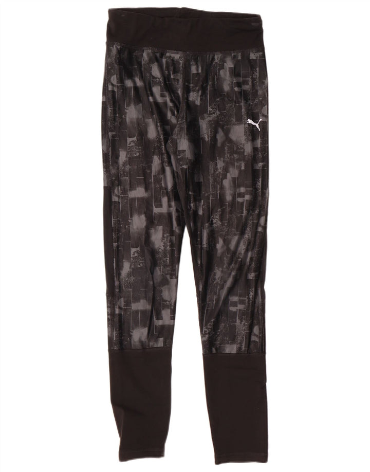 Puma Girls Leggings 13-14 Years  Black Geometric