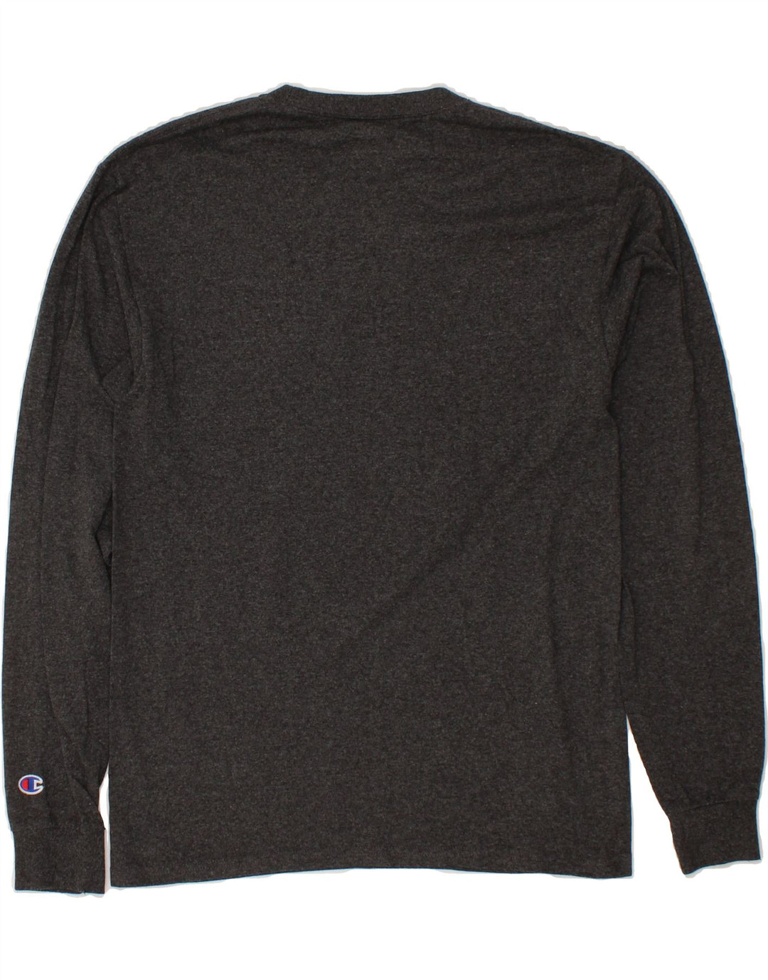 CHAMPION Mens Graphic T-Shirt Long Sleeve Medium Grey Vintage Champion and Second-Hand Champion from Messina Hembry 