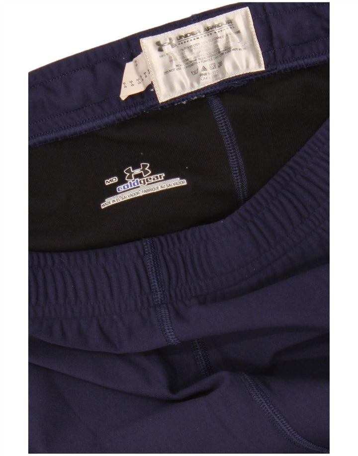 UNDER ARMOUR Womens Cold Gear Leggings UK 12 Medium  Navy Blue