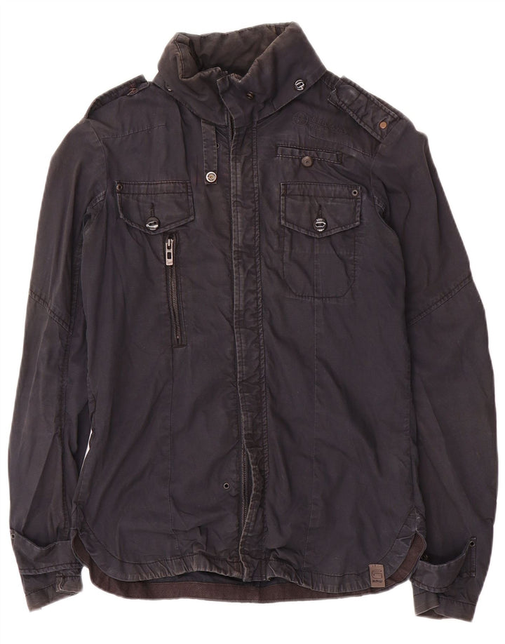 G-Star Mens Military Jacket Small Navy Blue Cotton