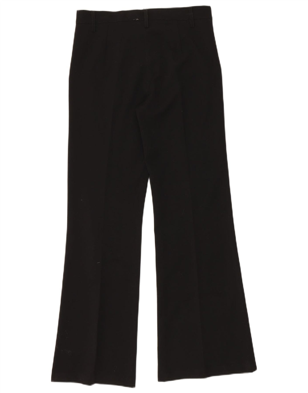 VINTAGE Womens Bootcut Chino Trousers Medium W30 L32 Black Polyester