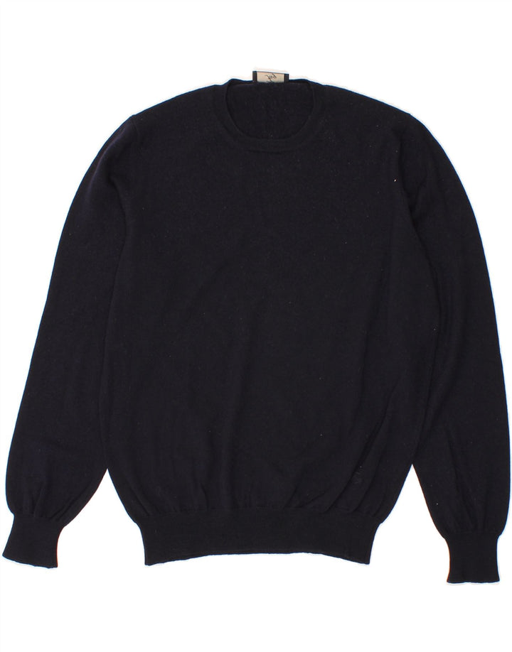 FAY Womens Crew Neck Jumper Sweater IT 50 XL Navy Blue Wool Vintage Fay and Second-Hand Fay from Messina Hembry 