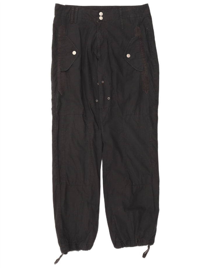 RIFLE Mens Joggers Trousers W31 L34 Black Cotton