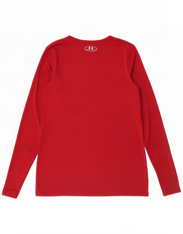 Under Armour Mens Elite Graphic Top Long Sleeve Small Burgundy Polyester