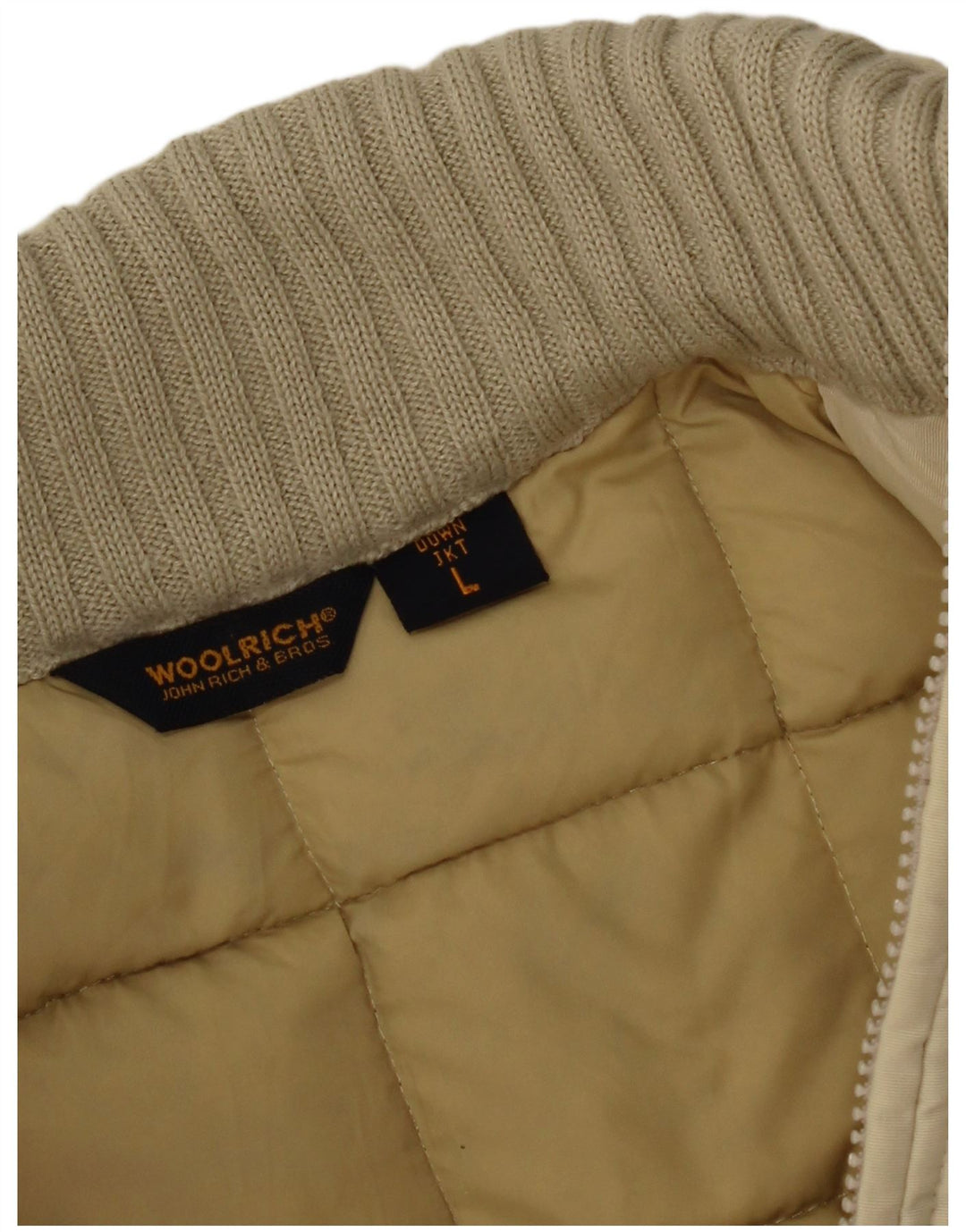 Woolrich Womens Padded Jacket UK 14 Large Beige