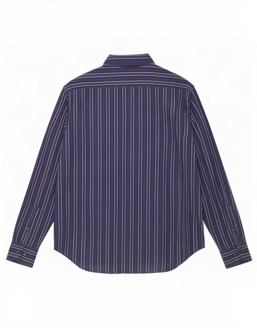 Etro Mens Shirt Medium Navy Blue Striped Cotton