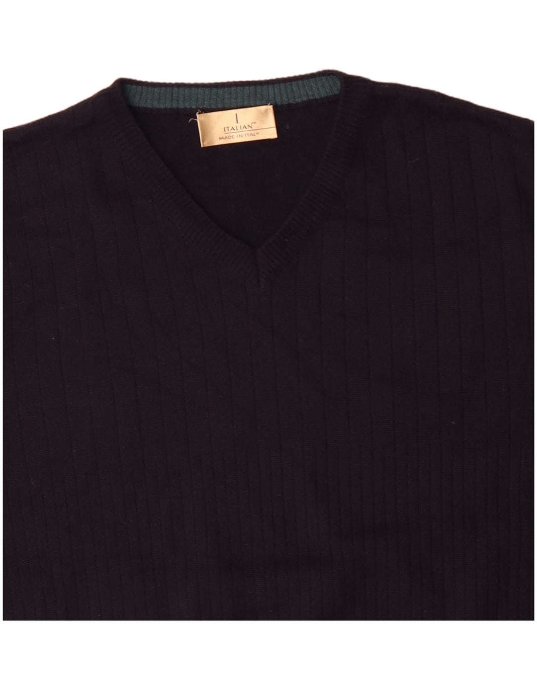 Marks & Spencer Mens V-Neck Jumper Sweater Large Navy Blue Acrylic