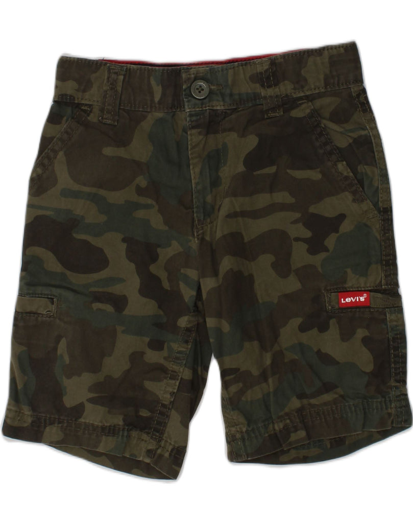 LEVI'S Boys Cargo Shorts 3-4 Years W20 Khaki Camouflage Cotton | Vintage Levi's | Thrift | Second-Hand Levi's | Used Clothing | Messina Hembry 