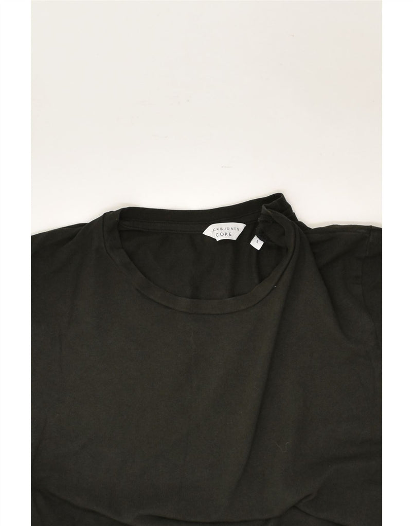 JACK & JONES Womens T-Shirt Top UK 14 Large Black Cotton | Vintage Jack & Jones | Thrift | Second-Hand Jack & Jones | Used Clothing | Messina Hembry 
