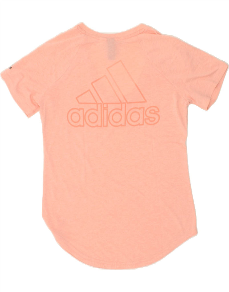 ADIDAS Womens Graphic T-Shirt Top UK 10 Small Pink Vintage Adidas and Second-Hand Adidas from Messina Hembry 