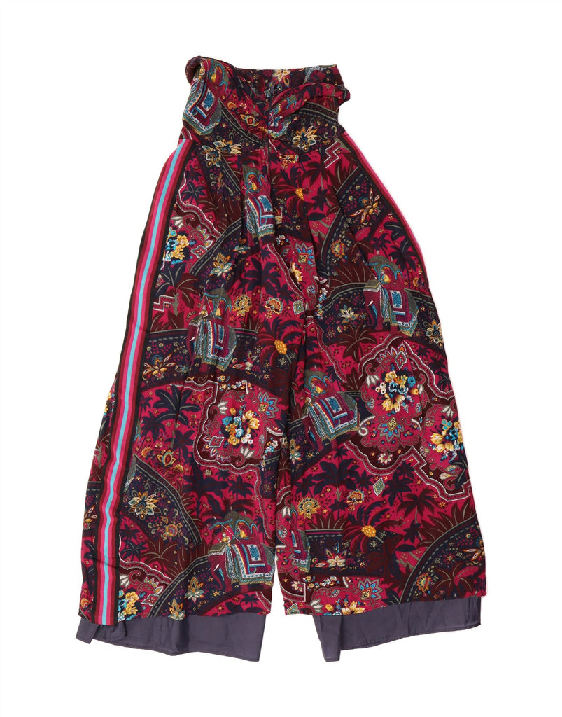 SPORTMAX Womens Abstract Pattern Harem Trousers UK 14 Medium W28 L26 Red Vintage Sportmax and Second-Hand Sportmax from Messina Hembry 