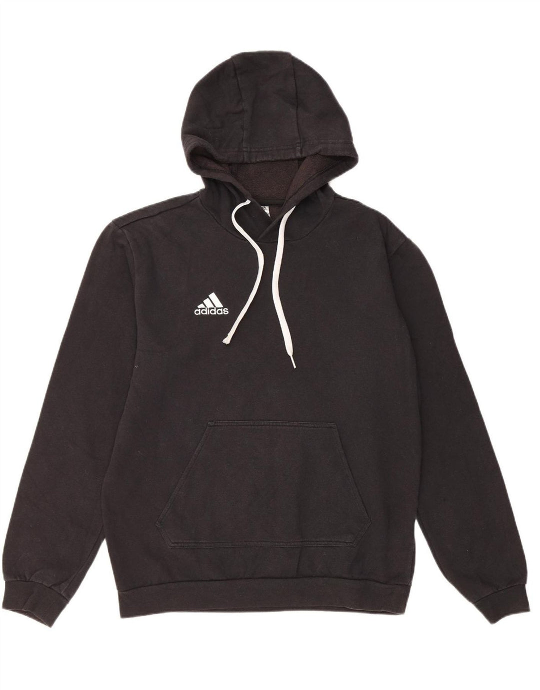 ADIDAS Mens Hoodie Jumper Small Black Cotton