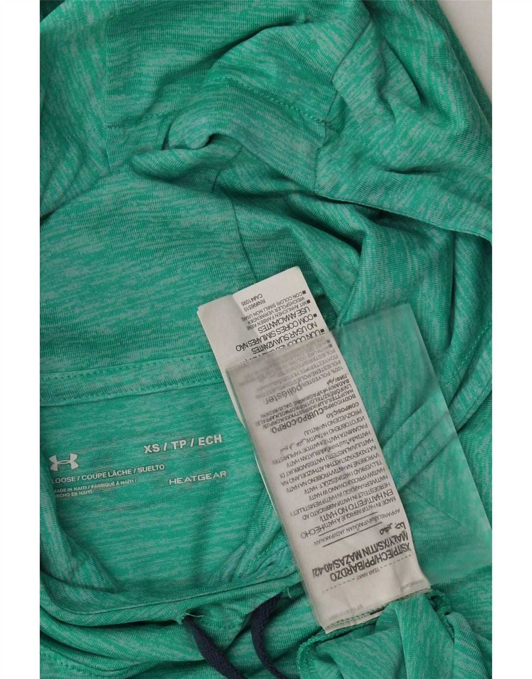 Under Armour Womens Heat Gear Top Long Sleeve UK 6 XS Green Polyester