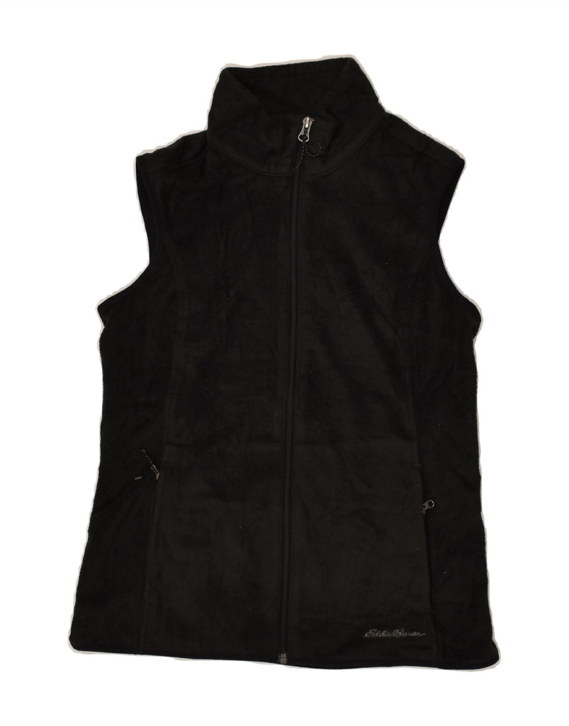 EDDIE BAUER Womens Fleece Gilet UK 10 Small Black Polyester | Vintage Eddie Bauer | Thrift | Second-Hand Eddie Bauer | Used Clothing | Messina Hembry 