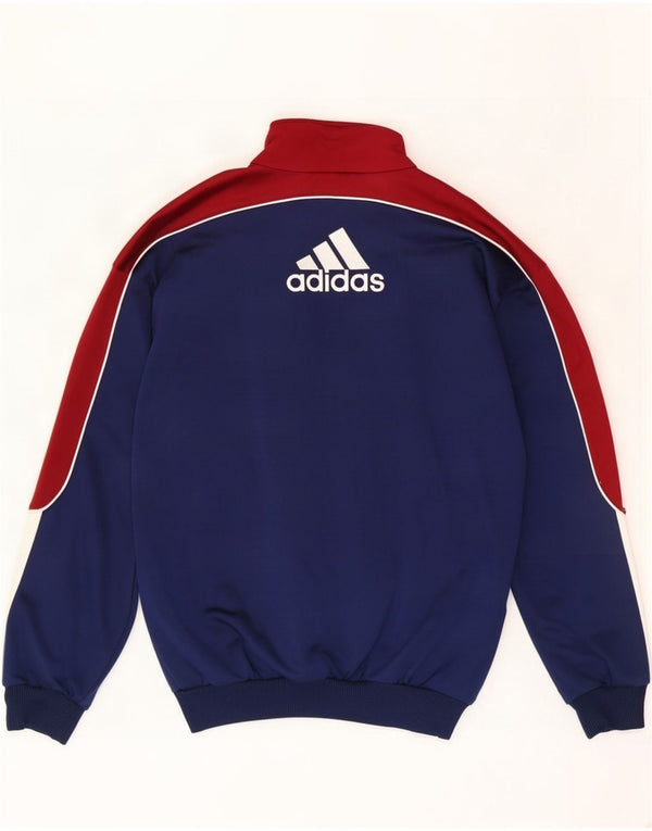 Adidas Mens Tracksuit Top Jacket UK 36/38 Small Navy Blue Colourblock